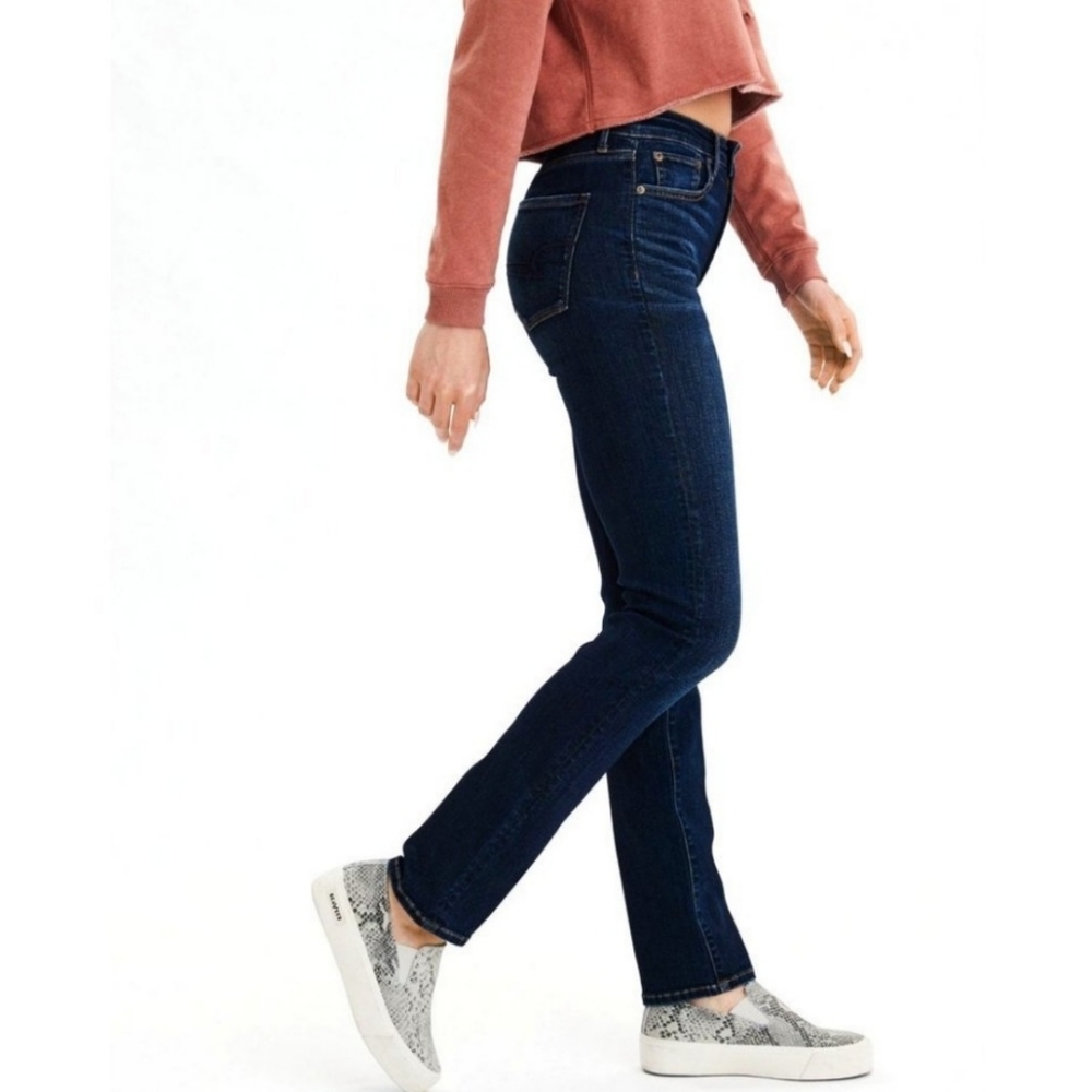 🟣American Eagle Jeans Women’s Straight 77 Size 6 - Picture 4 of 9